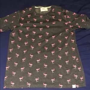 Dark gray flamingo pocket T-shirt